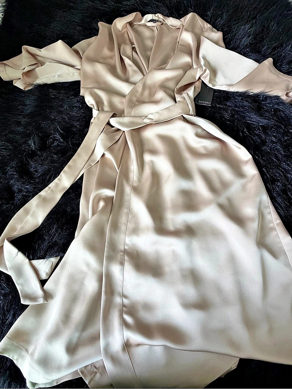 NWT! ELOQUII Satin Wrap Maxi Dress Size 22/24
